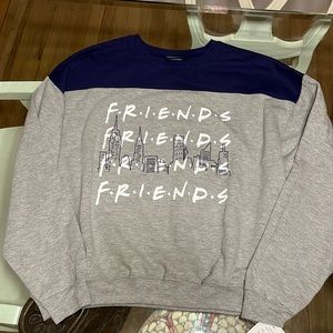 COPY - Friends Oversized Two-tone Sweatshirt NWT. Size Small